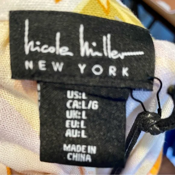 Nicole Miller Tropical Tiered Sleeveless Dress Size L - NEW - Picture 11 of 11